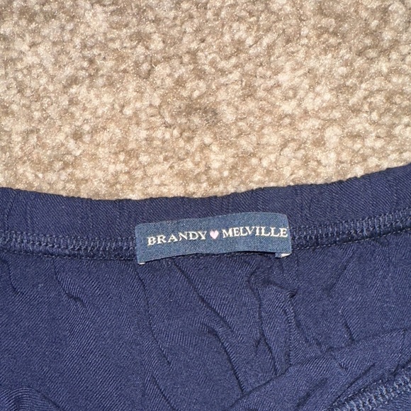 Navy Blue Ruffled Skirt - Picture 2 of 2